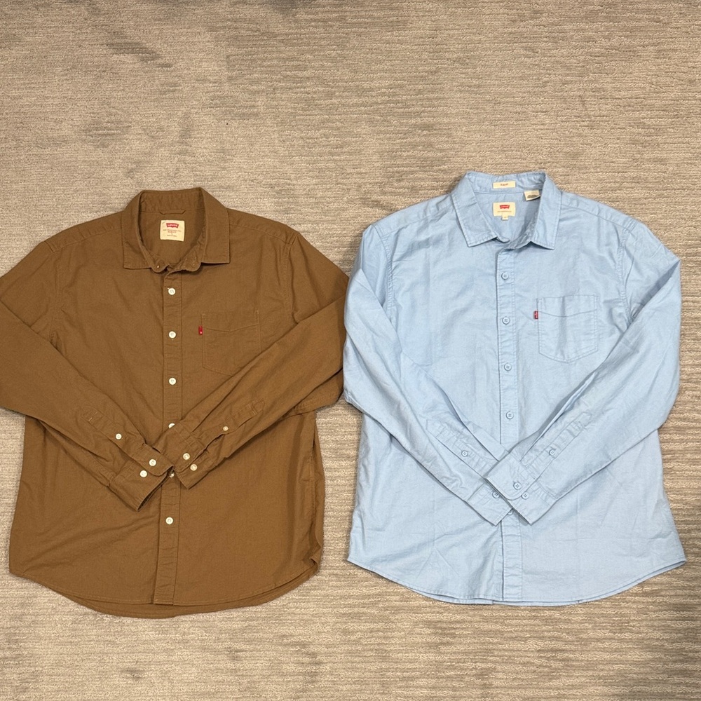 Levi’s Slim Fit Button Down Shirts Bundle Size Large - Picture 1 of 12